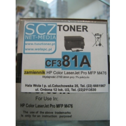 Toner Cyan zamiennik  HP CF381A Cyan  M476